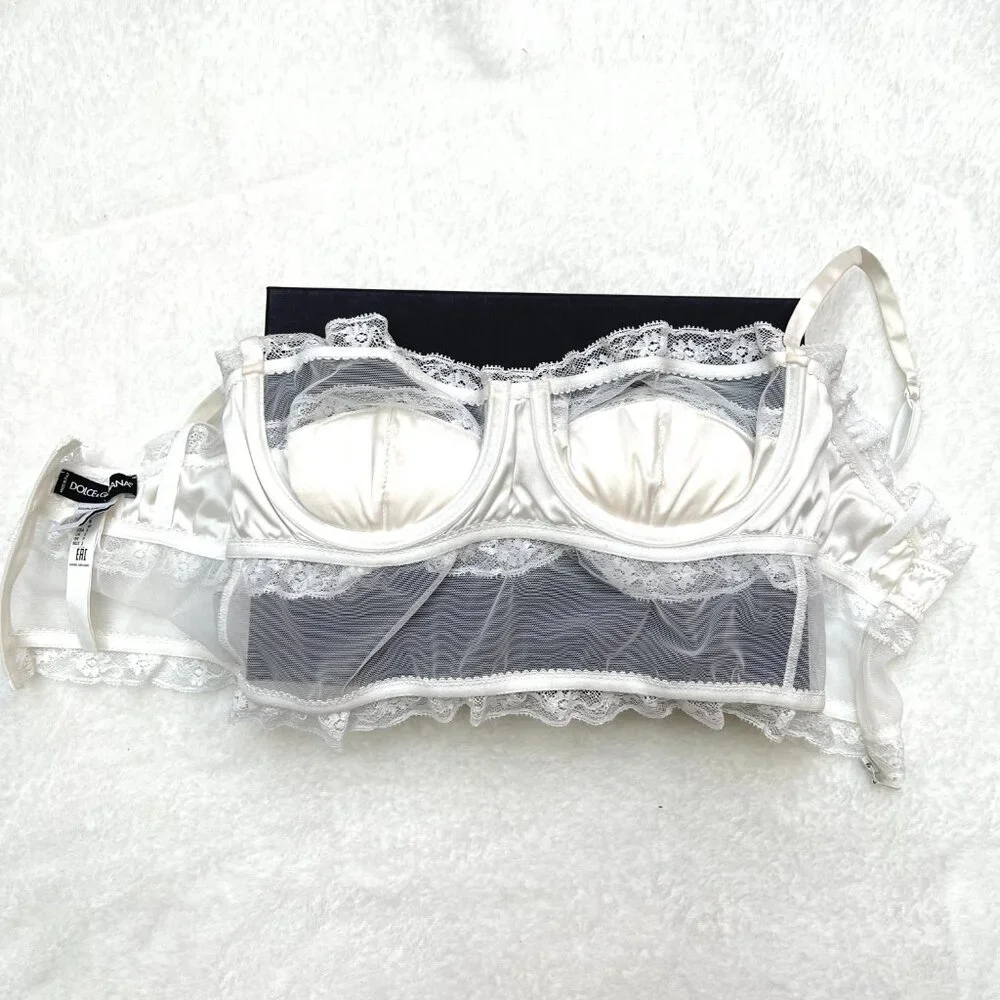 NEW IN Box Dolce & Gabbana Silk blend Lace Bustier Top $945 - Picture 12 of 13